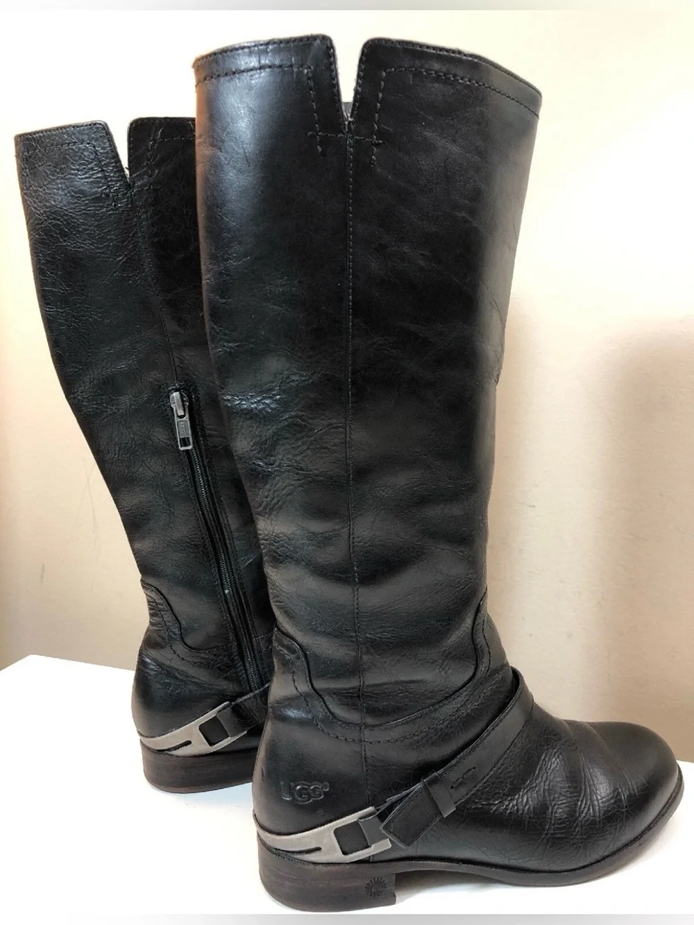 UGG Channing Leather Belted Riding Boot